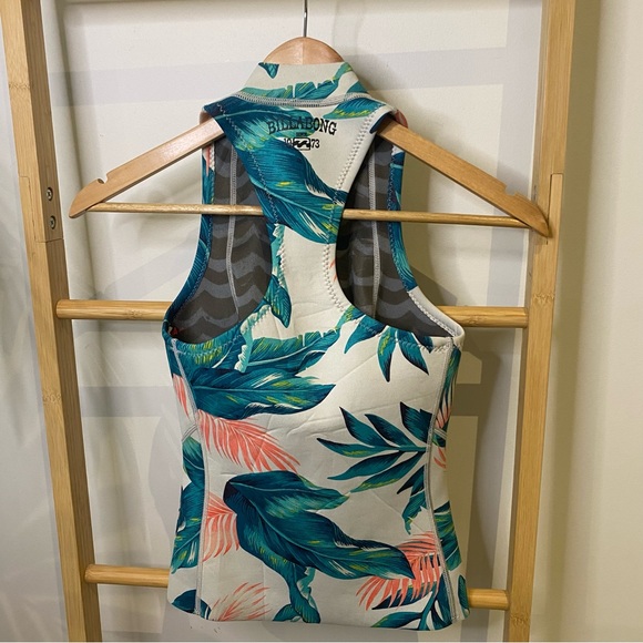 Billabong Surf Capsule Wetsuit Womens Floral Jacket Size 8 - Picture 7 of 13